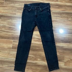 Abercrombie and Fitch Black Jeans Faded Wash. size 30.  Felix super skinny 30x30